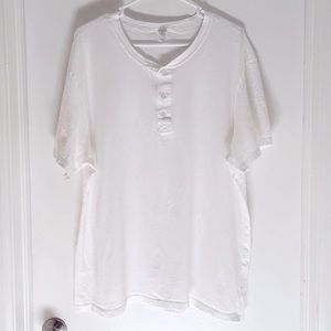 Alternative - men white button up tee